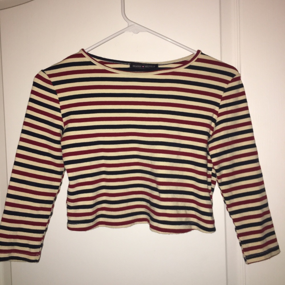 Brandy Melville Stripped Cropped Top